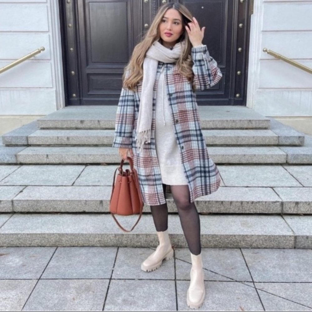 Versatile Zara Plaid Shacket NWT - Picture 14 of 15